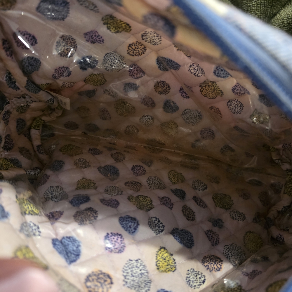 NWOT Medium Cosmetic Tropics Plaid by Vera Bradley - Picture 2 of 3